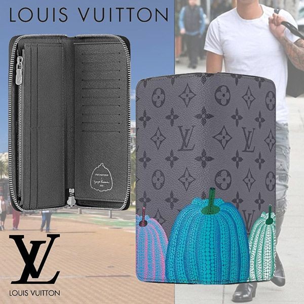 ルイヴィトン LV × YK 草間彌生 ジッピーウォレット 偽物 長財布